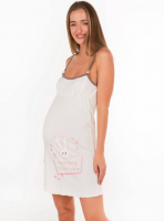 Сорочка для беременных и кормящих из вискозы зайка, молоко Евромама 1